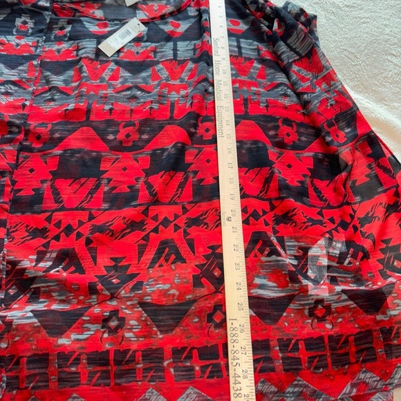 Ariat Boho Western Native Rachel‎ Tunic Poncho Sheer Flowy Top Women's Sz XL - Picture 7 of 7